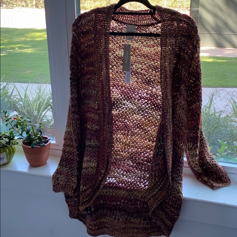Chico’s Multicolor Sweater Cardigan